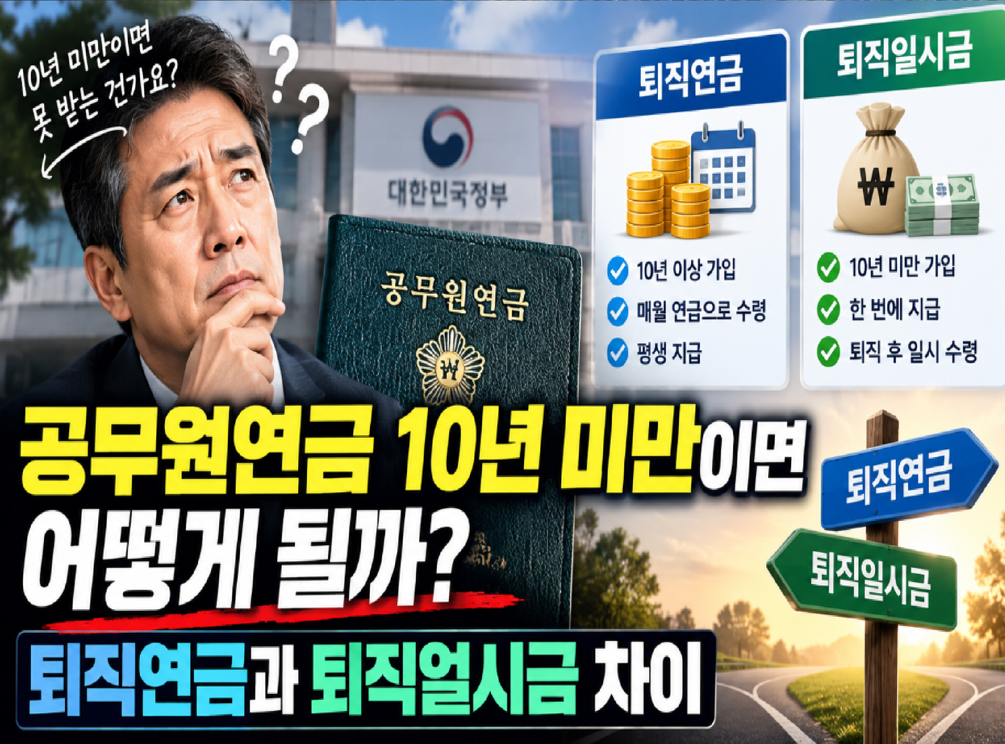 공무원연금 10년미만